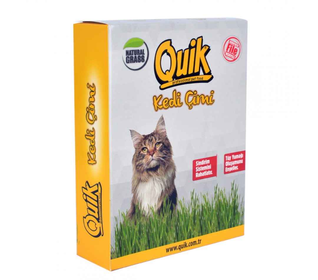 Quik Doğal Kedi Çimi (Fileli)