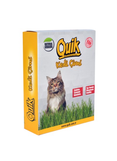 Quik Doğal Kedi Çimi (Fileli)