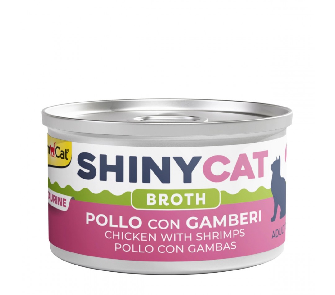 Shinycat Broth (Sos içinde) Chicken with Shrimps (Karidesli Tavuk) Konserve Kedi Maması 70 gr