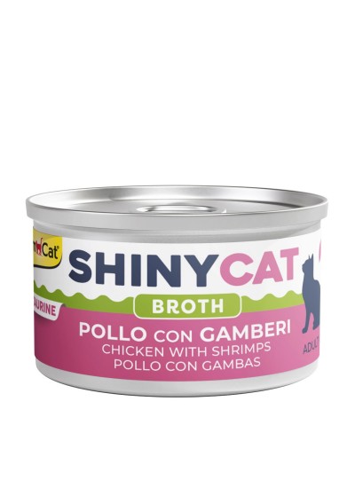 Shinycat Broth (Sos içinde) Chicken with Shrimps (Karidesli Tavuk) Konserve Kedi Maması 70 gr