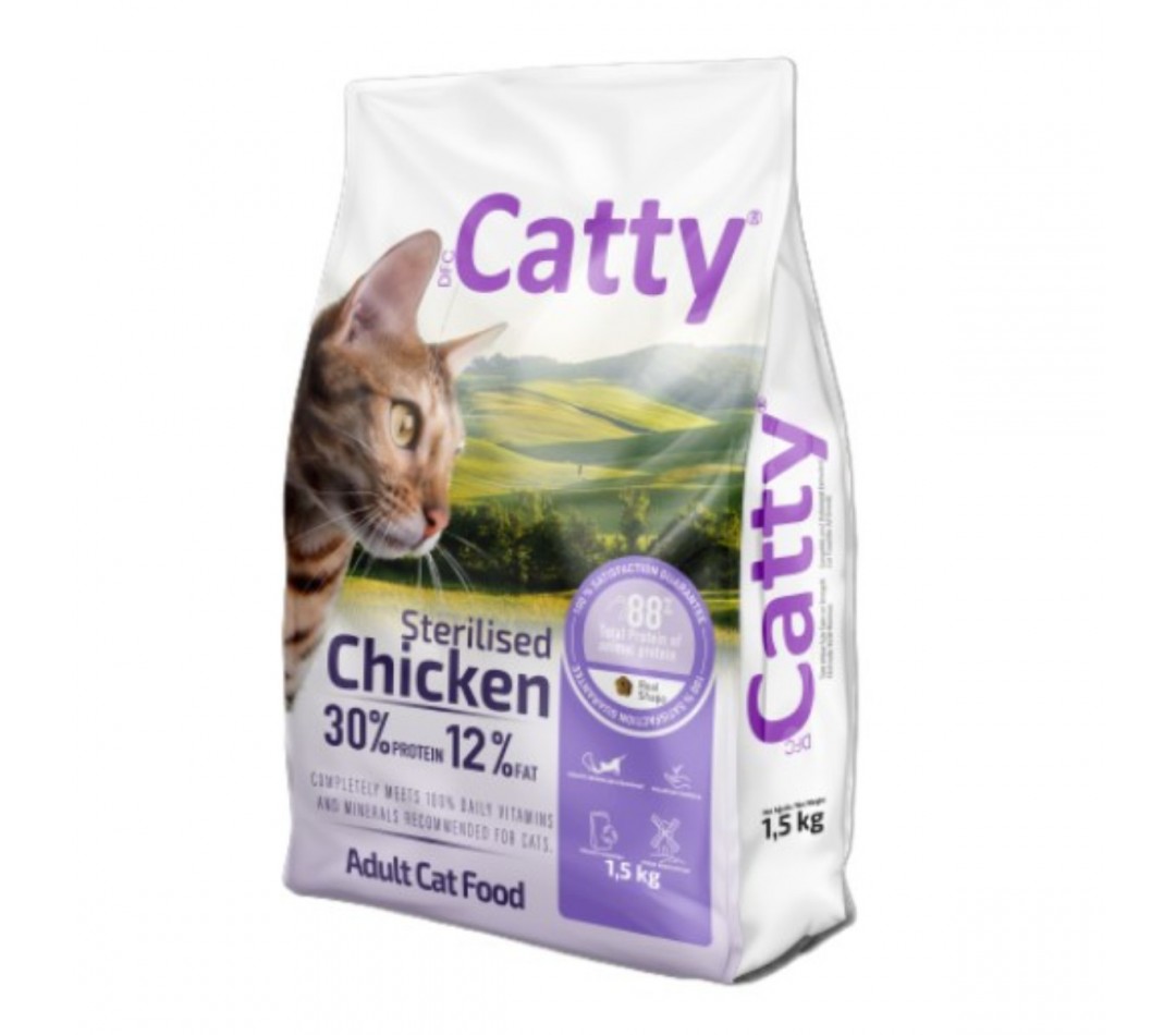Catty Sterilised Tavuklu Kısırlaştırılmış Kedi Maması 1.5 Kg