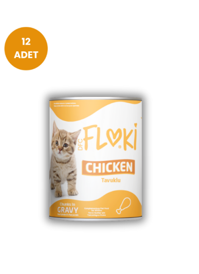 Floki Tavuklu Yavru Kedi Konservesi 400gr x 12 Adet