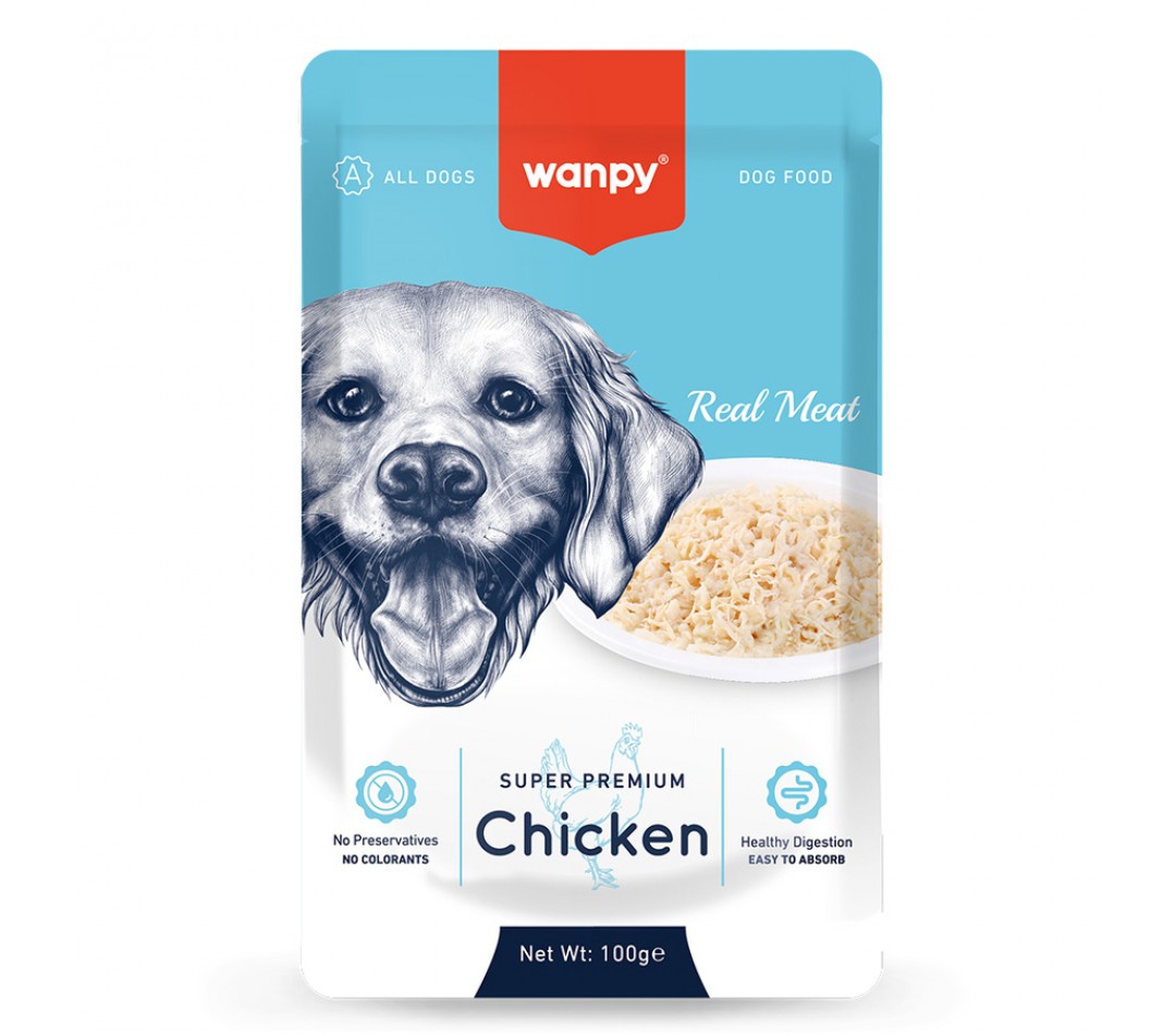 Wanpy  Pouch Tavuklu Yaş Köpek Maması 100g