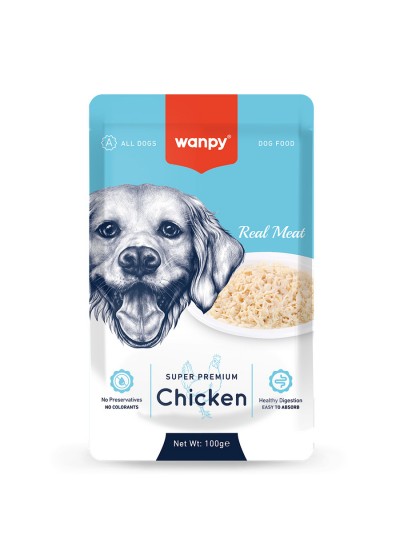 Wanpy  Pouch Tavuklu Yaş Köpek Maması 100g