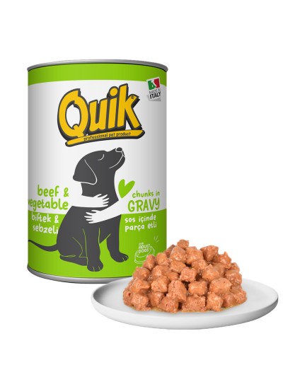 Quik Köpek Biftek-Sebze Konserve 415 gr