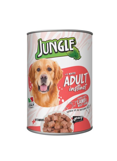 Jungle Köpek Biftekli-Sebzeli Konserve  415 gr