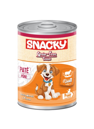 Snacky Tahılsız Konserve Kuzulu Yavru Köpek 400 gr Pate