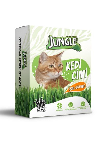 Jungle Kedi Çimi Kutulu