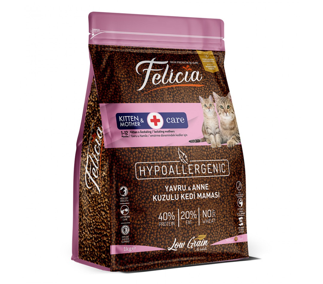 Felicia 5 Kg Kuzulu Az Tahıllı Yavru Kedi Maması HypoAllergenic Kedi Maması