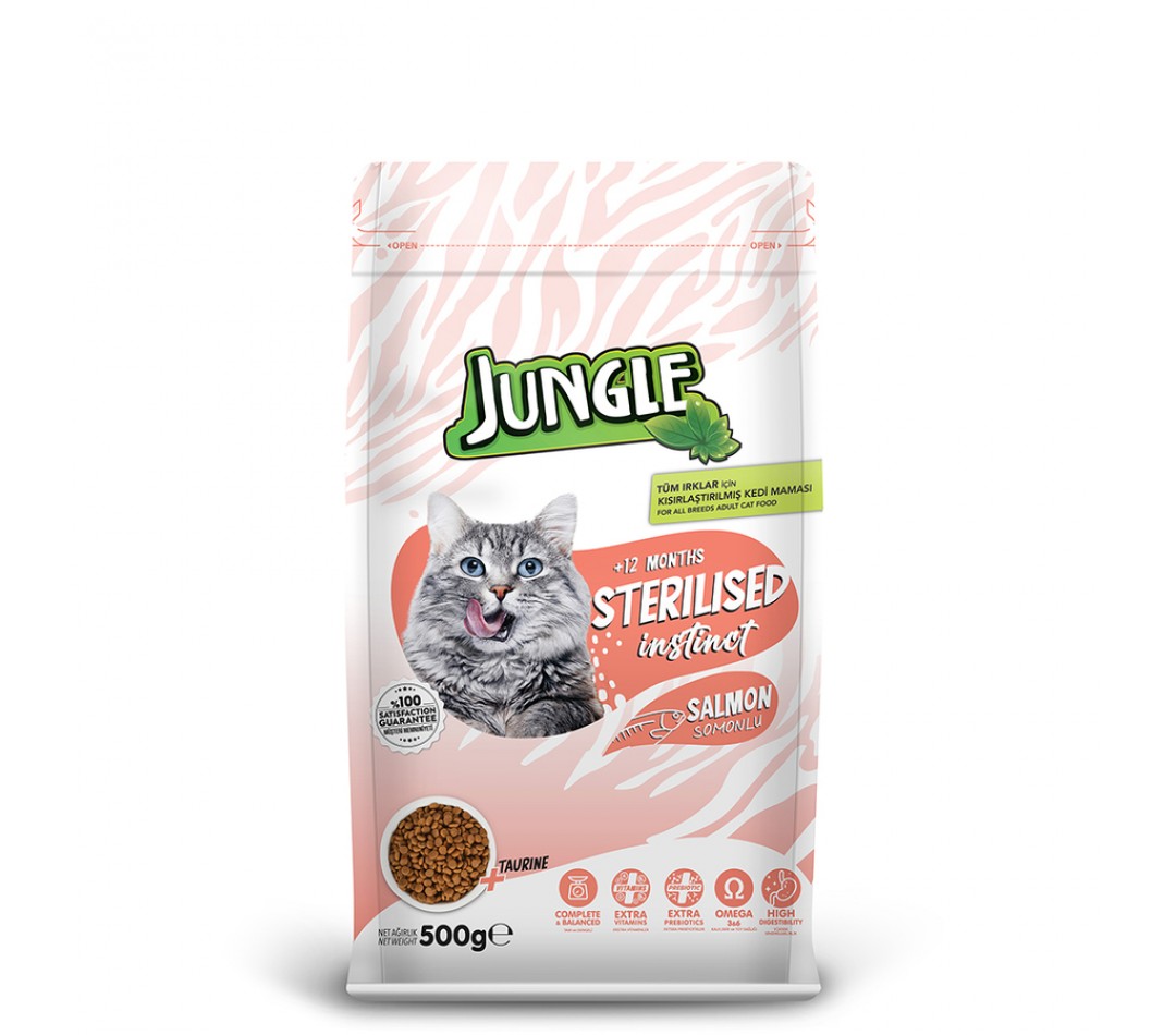 Jungle 500 Gr Adet Kısır Somonlu Kısır Kedi Mama