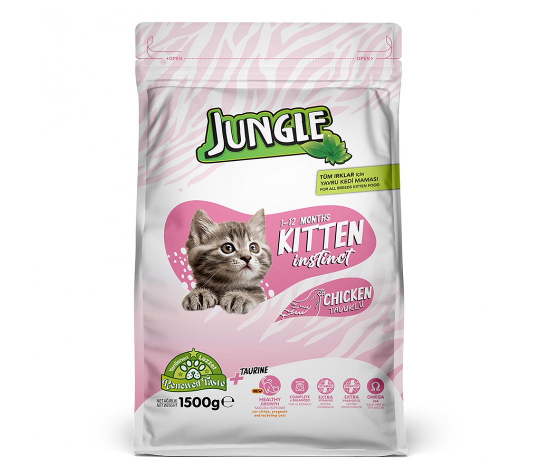 Jungle 1,5 kg Adet Yavru Tavuklu Kedi Maması