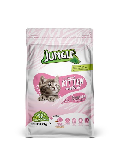 Jungle 1,5 kg Adet Yavru Tavuklu Kedi Maması