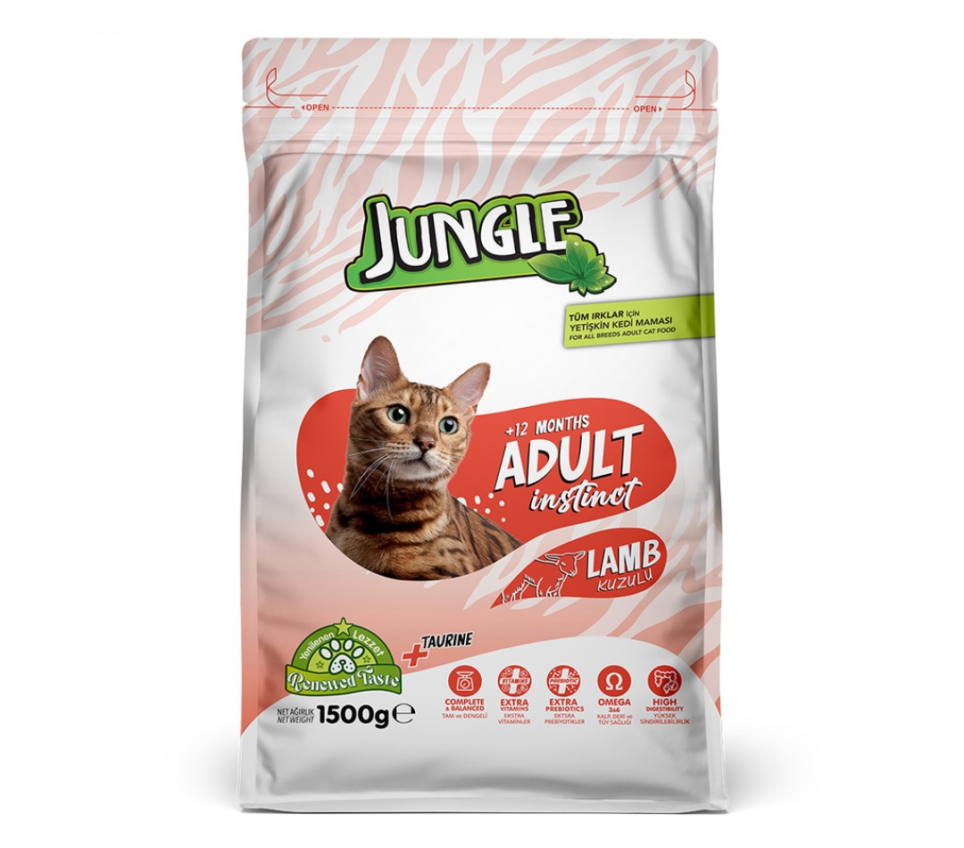 Jungle 1,5 kg Adet Kuzulu Yetişkin Kedi Maması