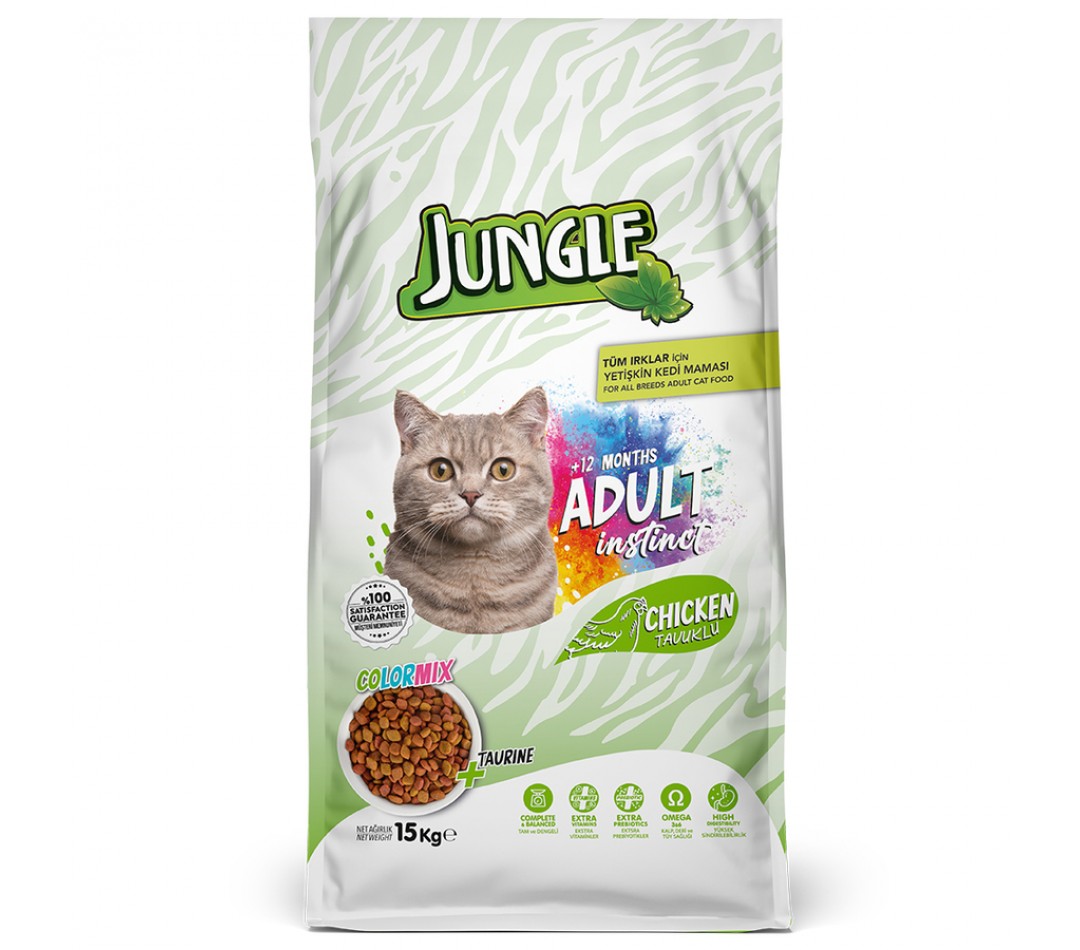 Jungle 15 kg Colormix Tavuklu Kedi Maması