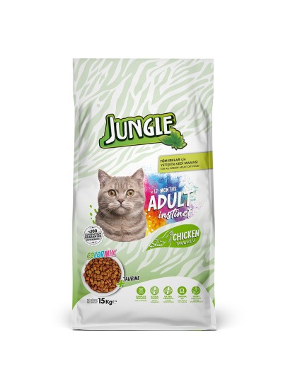 Jungle 15 kg Colormix Tavuklu Kedi Maması