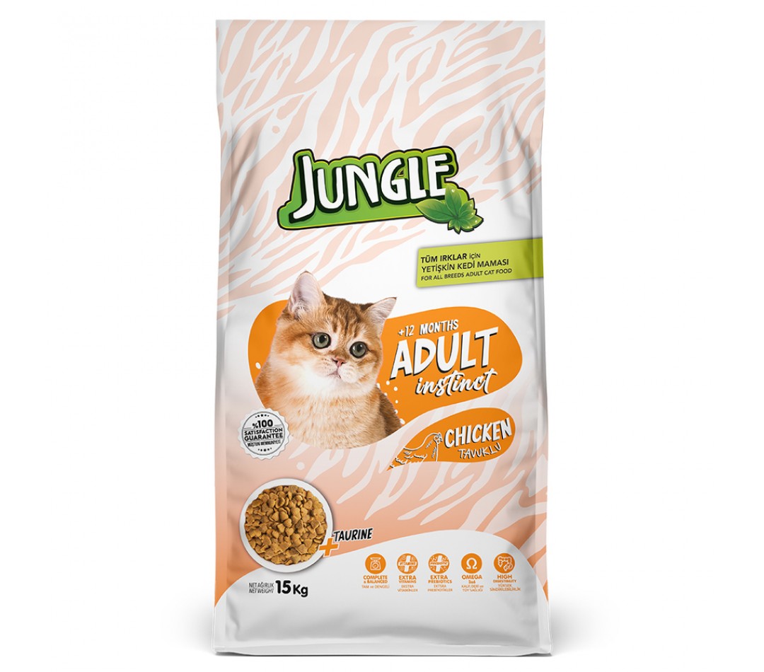 Jungle 15 kg Tavuklu Yetişkin Kedi Maması