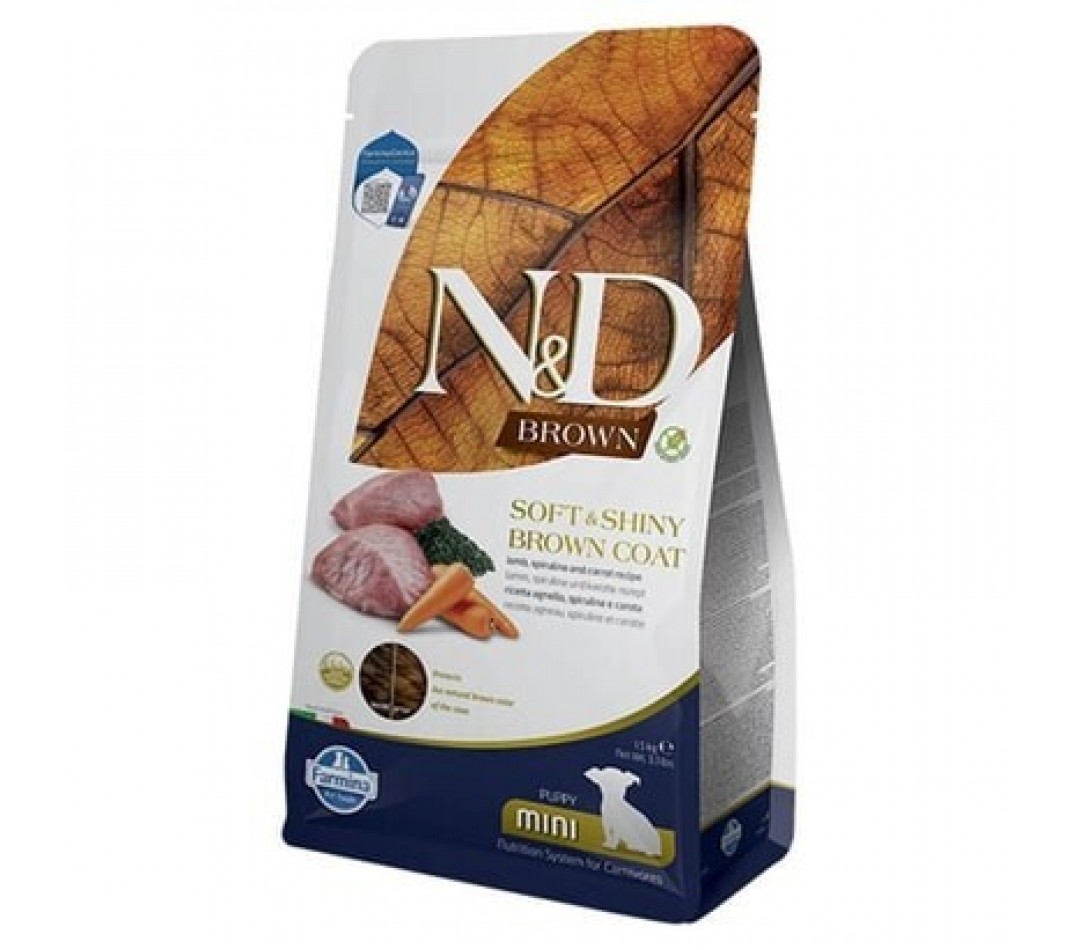N&D Brown Kuzulu Spirulinalı Küçük Irk Yavru Köpek Maması 1,5 Kg