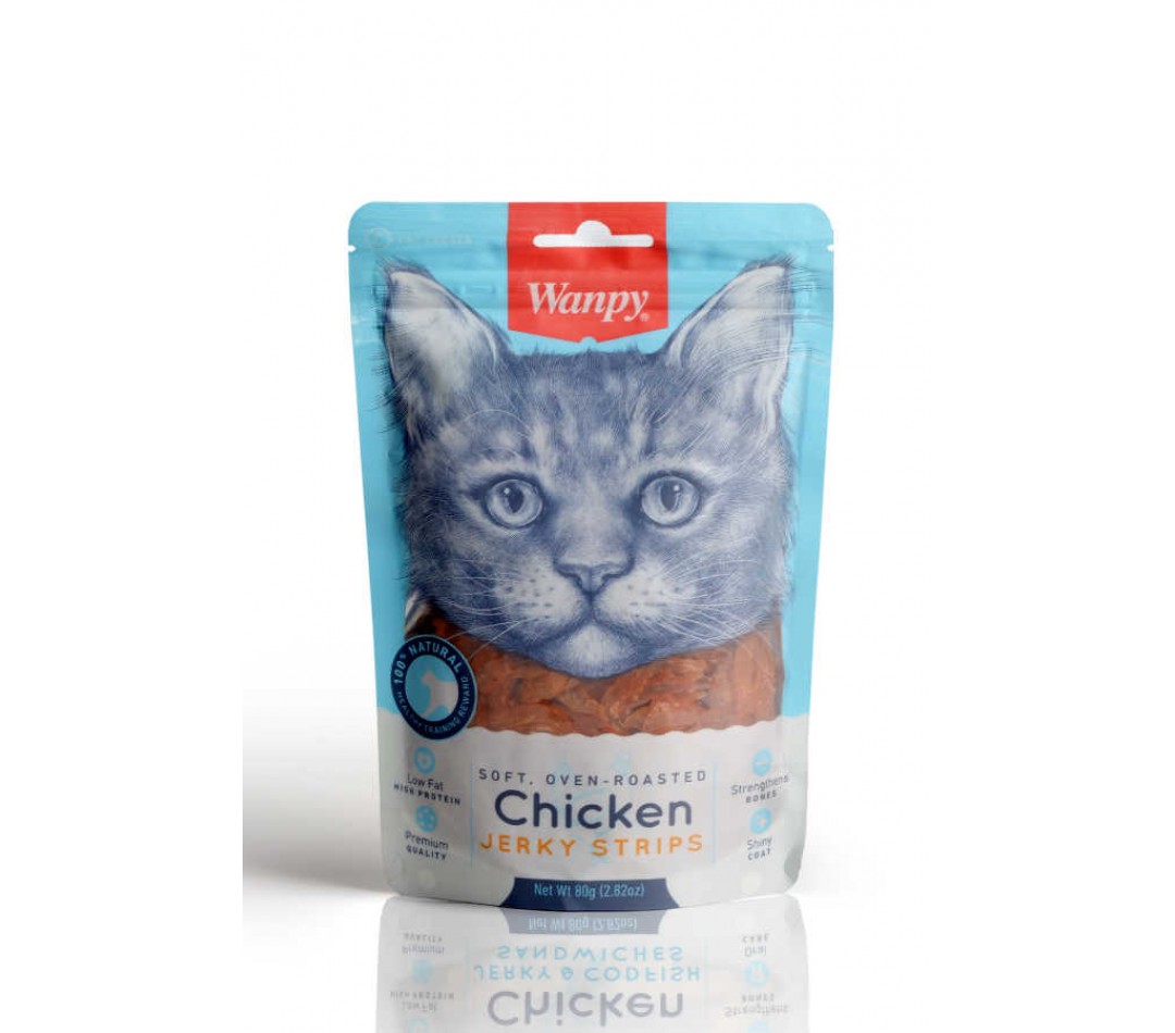 Wanpy Gerçek Tavuk Fileto 80 gr Yumuşak Kedi Ödülü