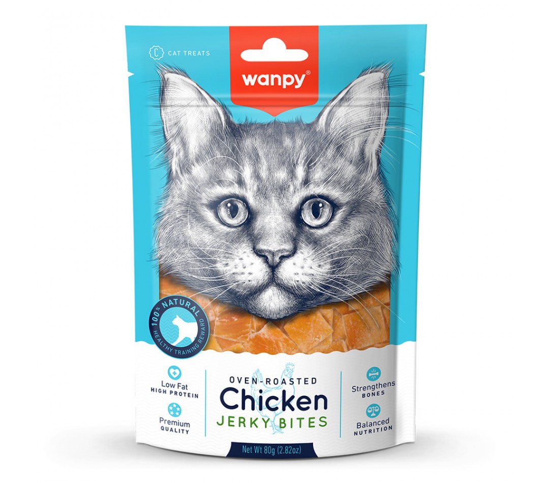 Wanpy Gerçek Tavuk Yumuşak Kedi Ödülü 80 gr