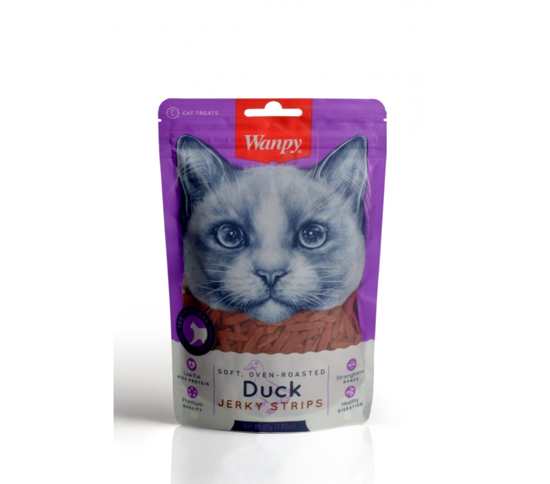 Wanpy Gerçek Ördek Fileto 80 gr Yumuşak Kedi Ödülü