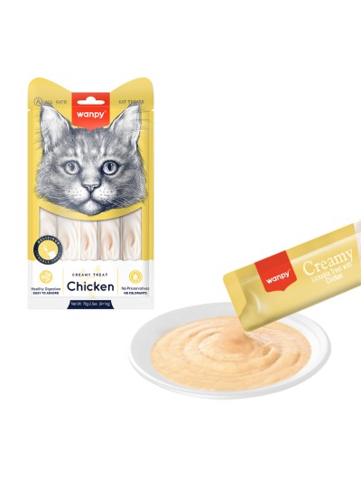 Wanpy Tavuk 12'li-Krema Kedi Ödülü 5x14 gr