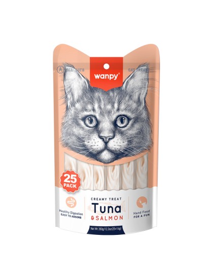 Wanpy Ton&Somon 25*14 gr Krema Kedi Ödülü