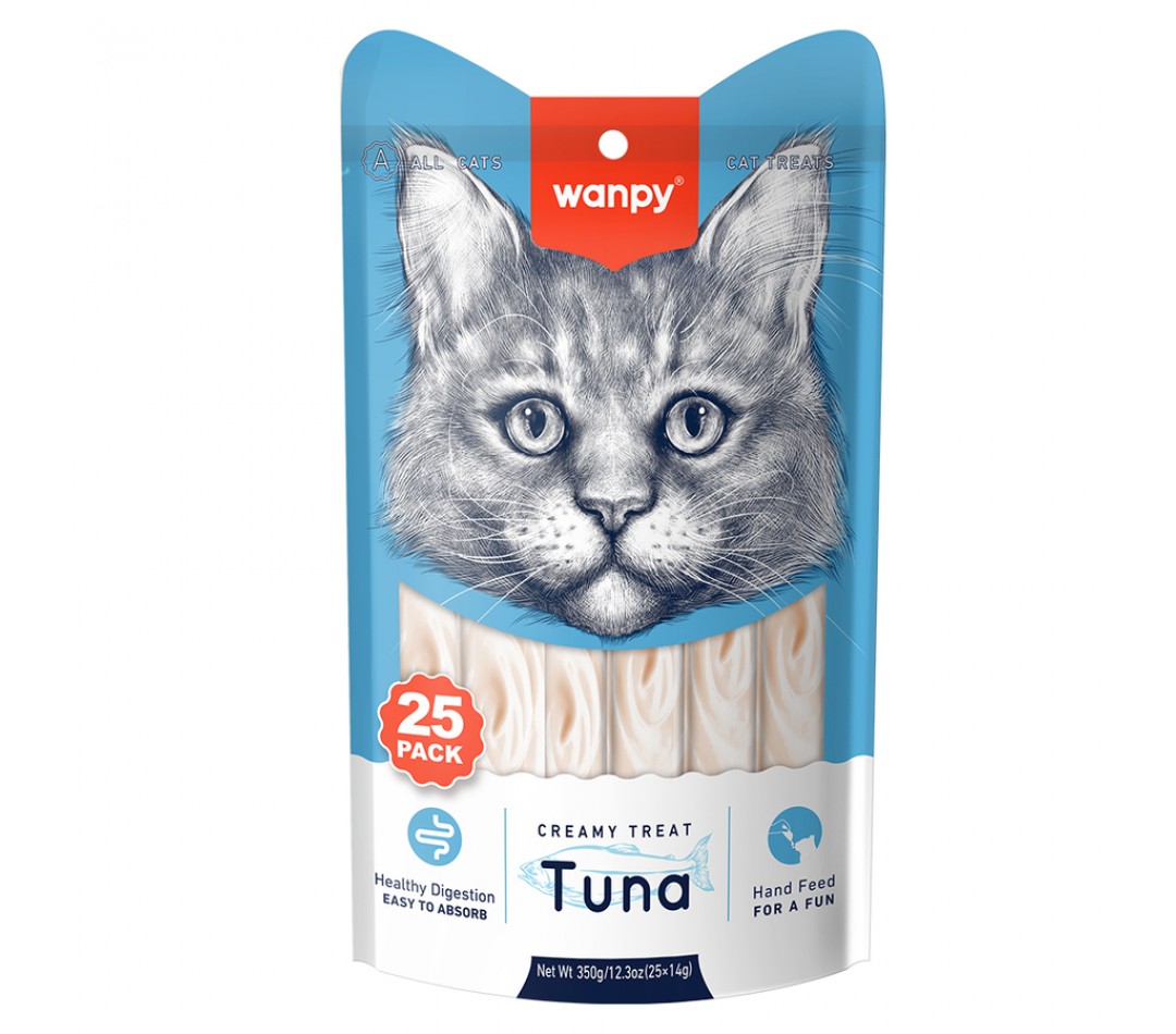 Wanpy Ton Balıklı 25*14 gr Krema Kedi Ödülü