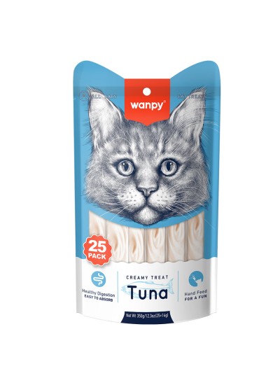 Wanpy Ton Balıklı 25*14 gr Krema Kedi Ödülü