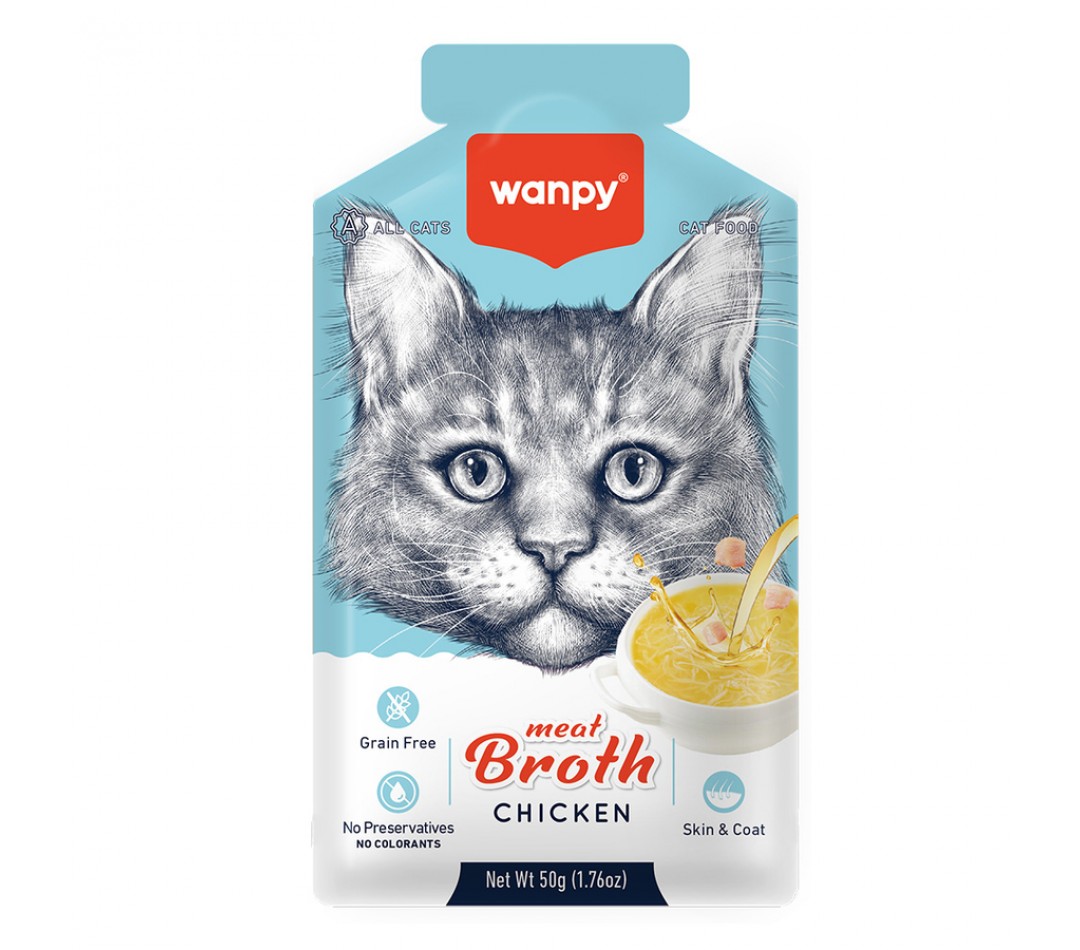 Wanpy Kediler için Tavuk Eti Çorbası 50g